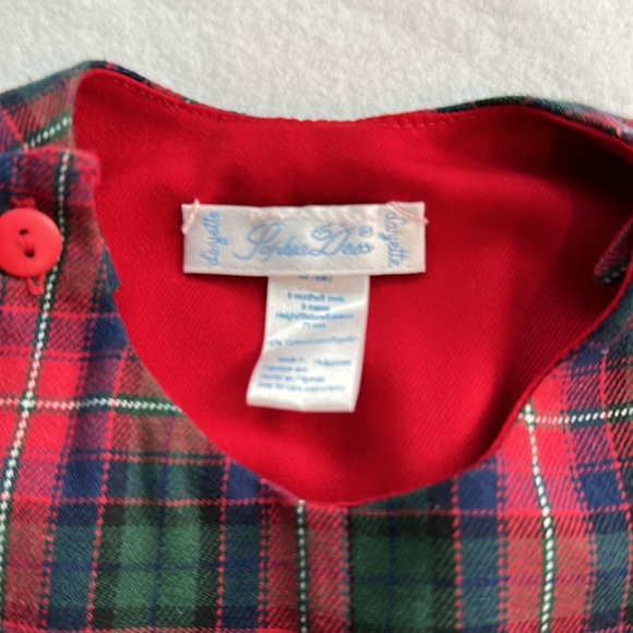 Sophie Dess Layette Holiday Christmas Plaid Outfit - Picture 3 of 3